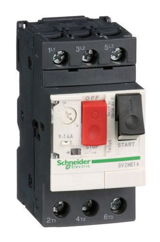 Силовой автомат для защиты двигателя Schneider Electric TeSys GV2 14А 3P, термомагнитный расцепитель