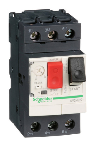Силовой автомат для защиты двигателя Schneider Electric TeSys GV2 25А 3P, термомагнитный расцепитель