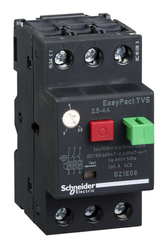 Силовой автомат для защиты двигателя Schneider Electric EasyPact TVS 4А 3P, термомагнитный расцепитель