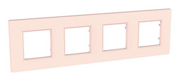 Рамка 4 поста UNICA QUADRO, розовый жемчуг