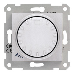 Светорегулятор поворотно-нажимной SEDNA, 1000 Вт, алюминий
