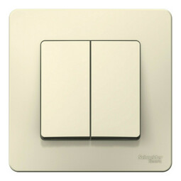 Выключатель 2-клавишный Systeme Electric BLANCA, скрытый монтаж, молочный, BLNVS006502