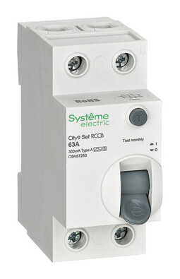 Systeme Electric City9 Set ВДТ 63А 2P 300мА A-S 230В