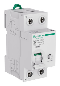 Systeme Electric Systeme9 Выключатель дифференциального тока (ВДТ) 16A 2P 10мА Тип-AC 230В
